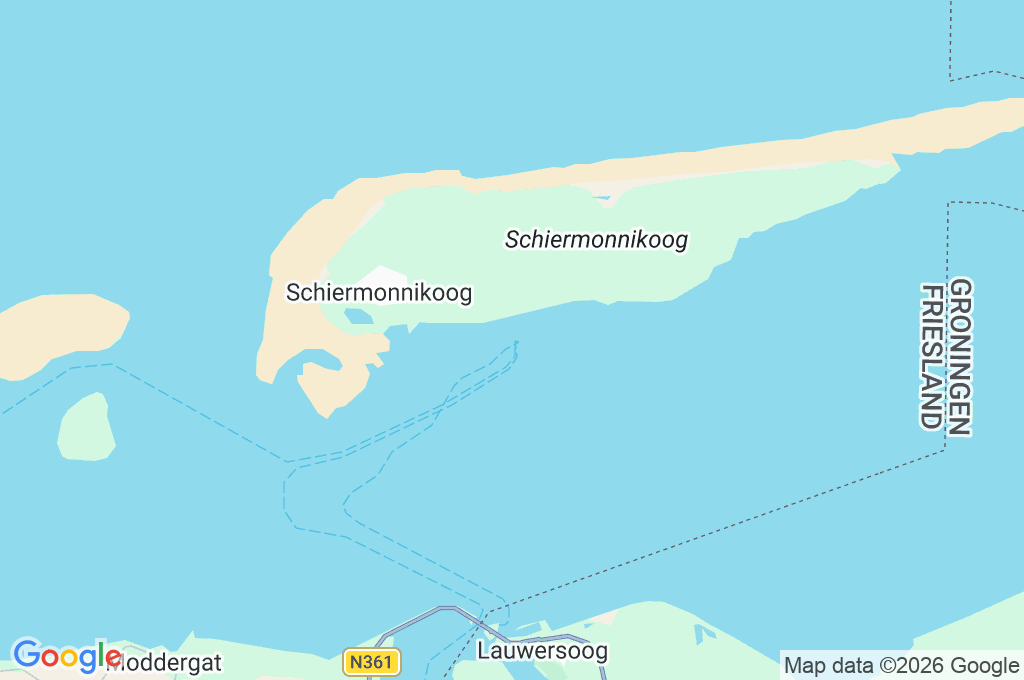 Schiermonnikoog Area Map Schiermonnikoog Area Map