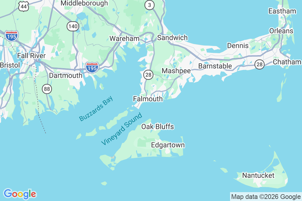 Falmouth Heights Area Map
