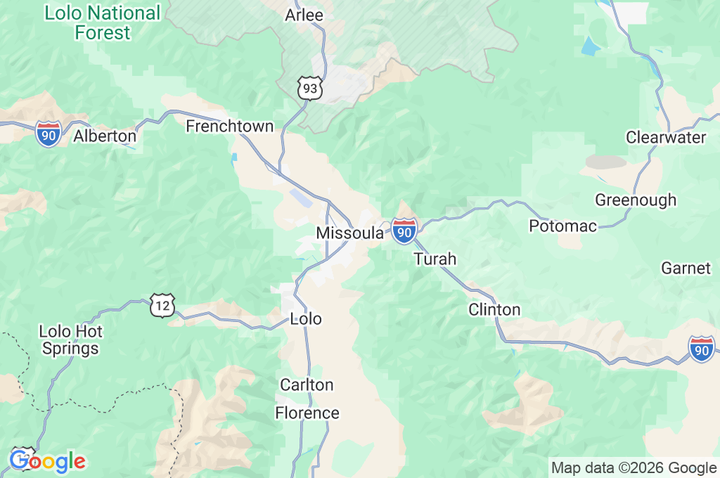 Hellgate Canyon Area Map
