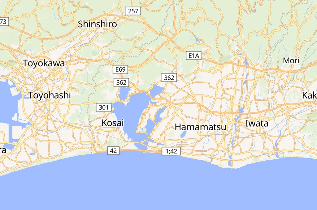 Hamamatsu Flower Park Area Map Hamamatsu Flower Park Area Map