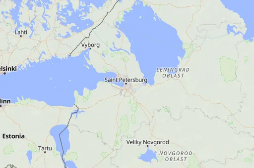 Map of Saint Petersburg