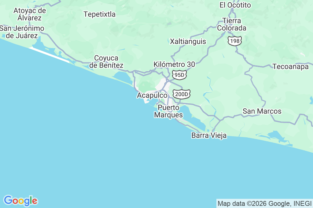 Acapulco Bay Area Map Acapulco Bay Area Map