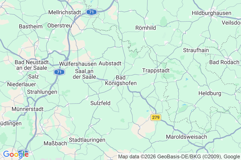 Bad Königshofen im Grabfeld Area Map