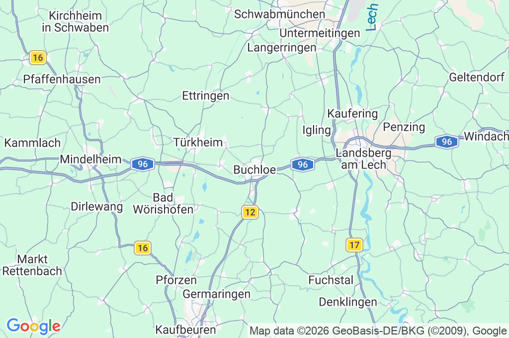 Buchloe Area Map Buchloe Area Map