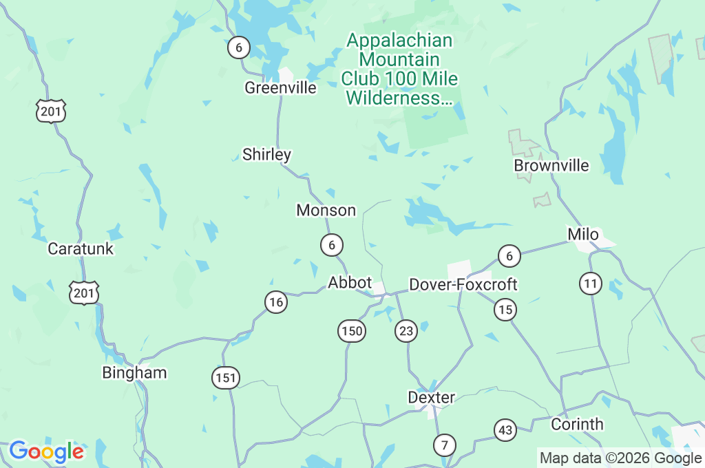 Maine Area Map
