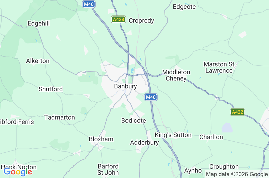 Banbury Railway Station Area Map