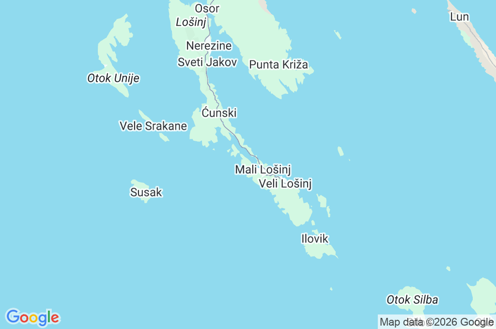 Mali Lošinj Area Map