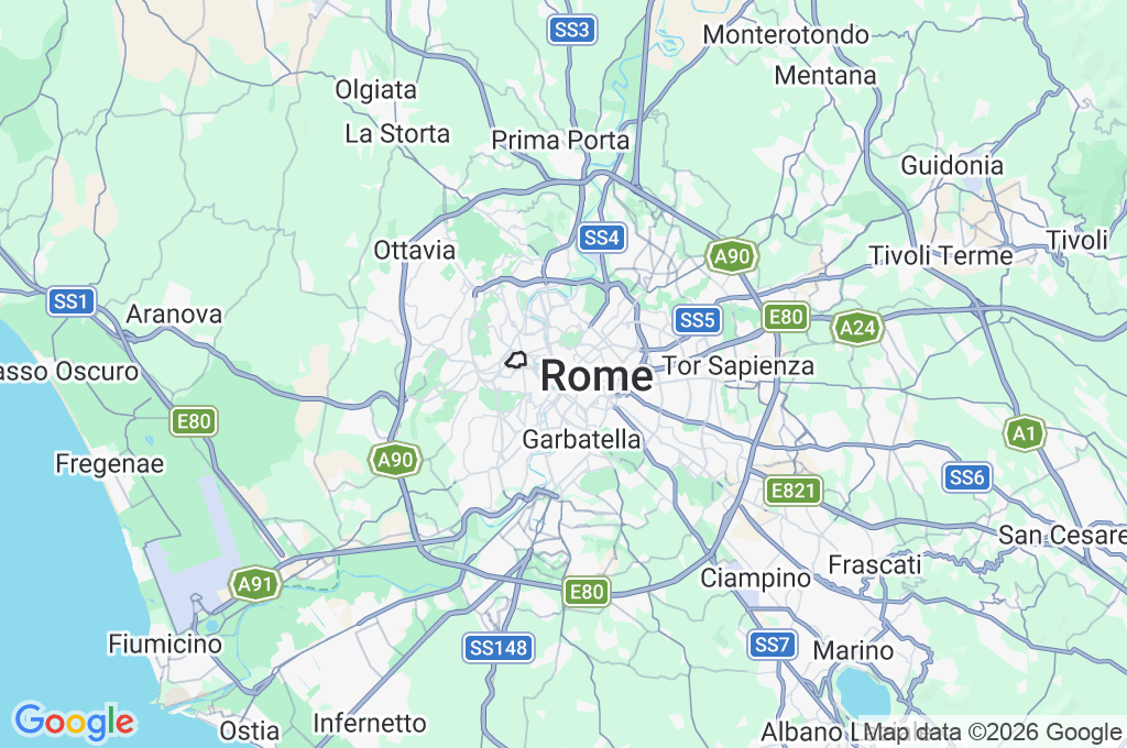 Rome Area Map Rome Area Map
