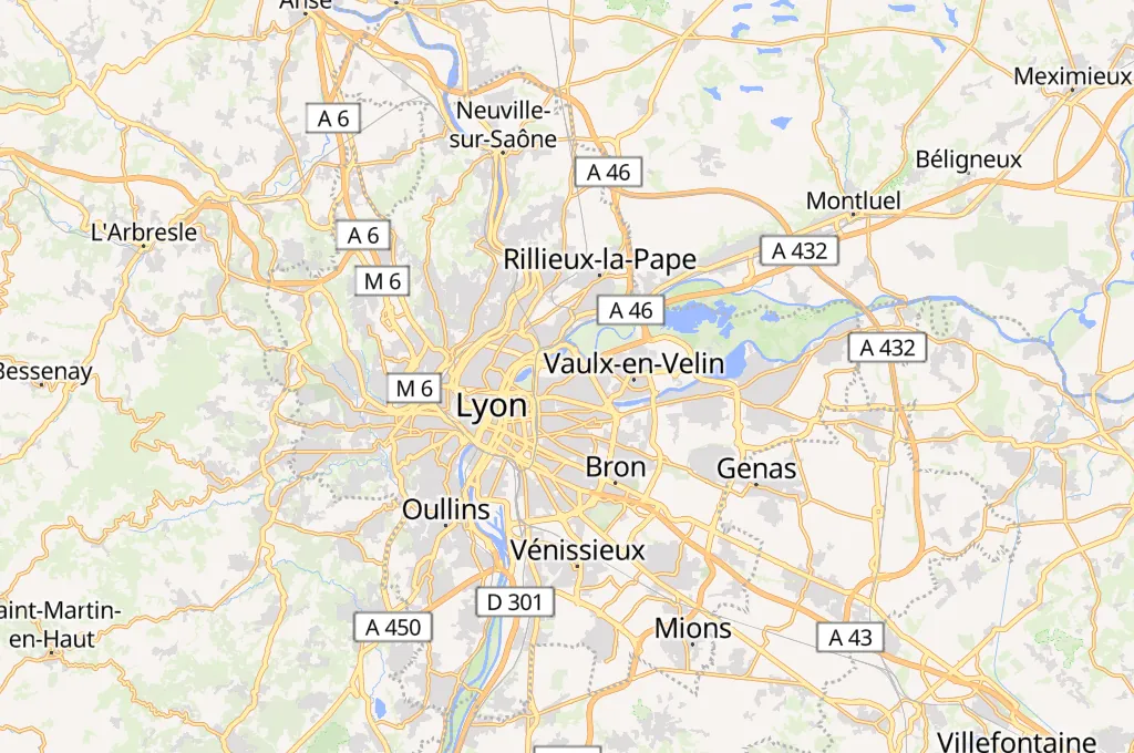 Porte de Croix-Luizet Area Map
