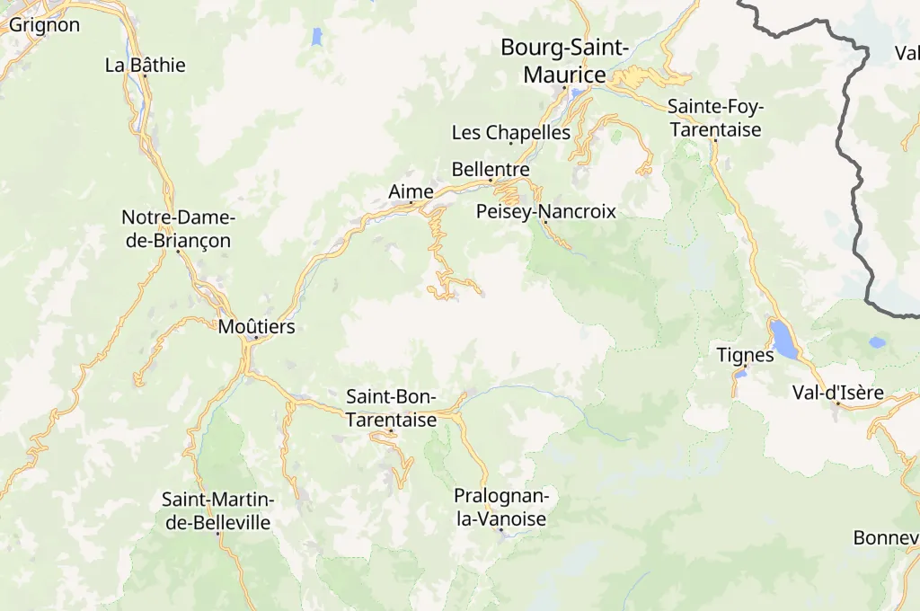 La Plagne Area Map La Plagne Area Map