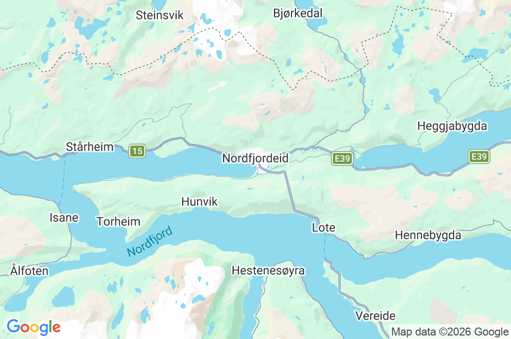 Nordfjordeid Area Map