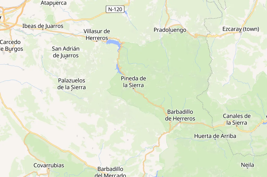 Pineda de la Sierra Area Map Pineda de la Sierra Area Map