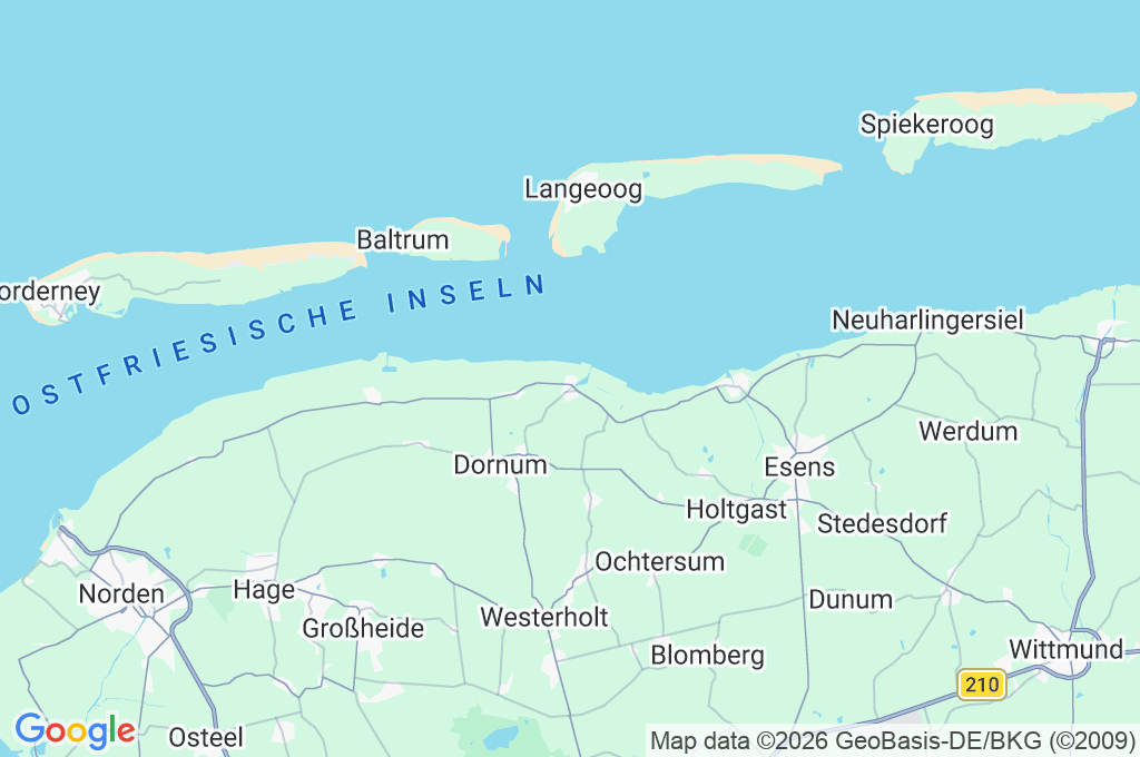 Dornumersiel Area Map