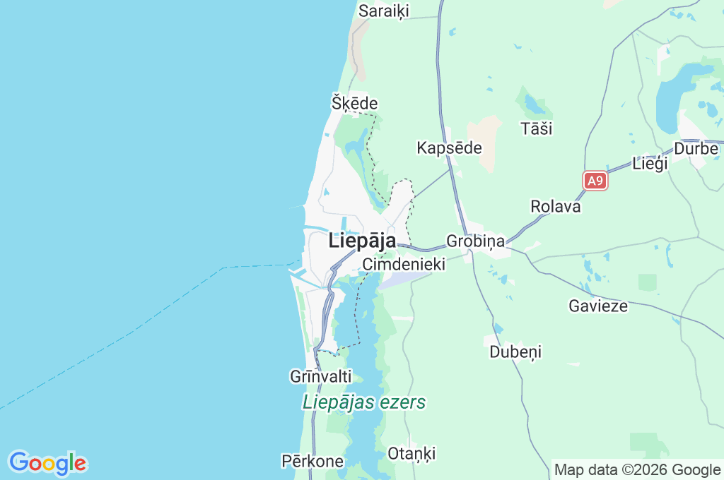 Liepāja Area Map