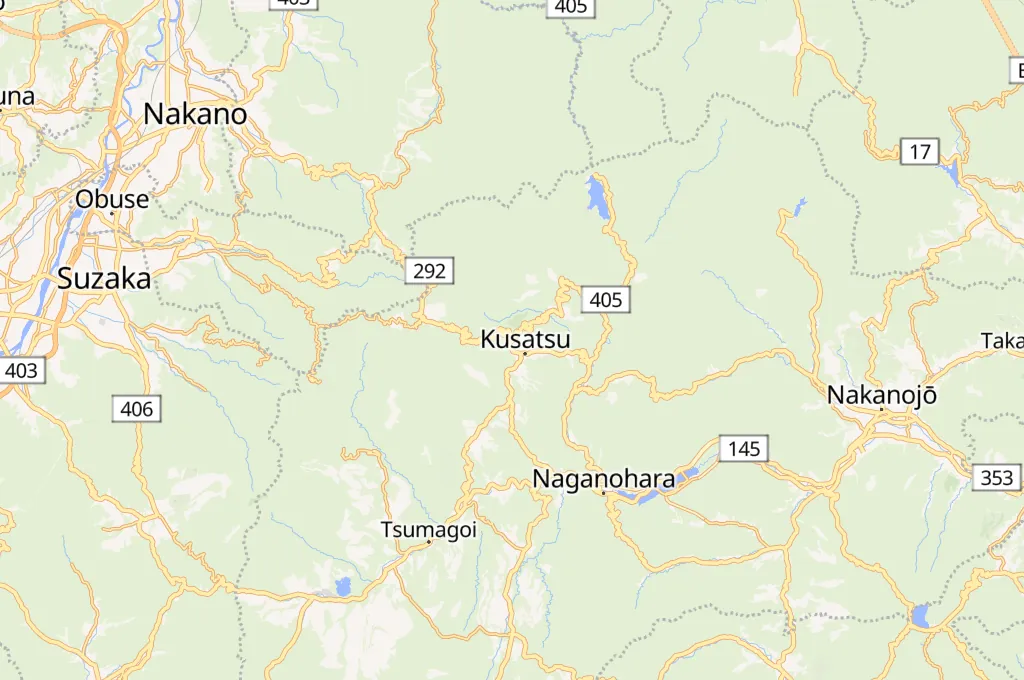 Kusatsu Onsen Ski Resort Area Map Kusatsu Onsen Ski Resort Area Map
