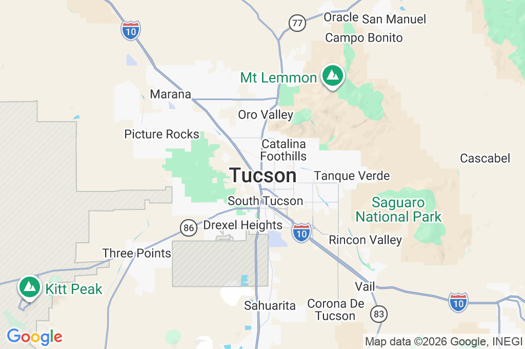 Tucson Area Map Tucson Area Map