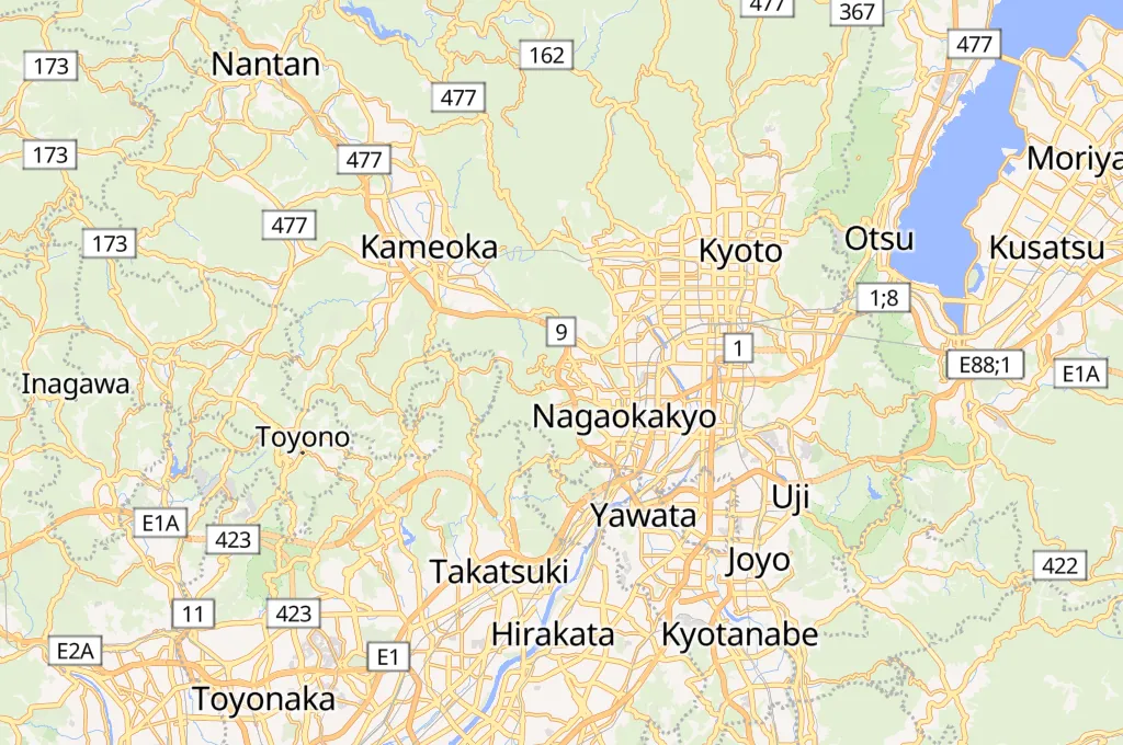 Ōharano Shrine Area Map Ōharano Shrine Area Map