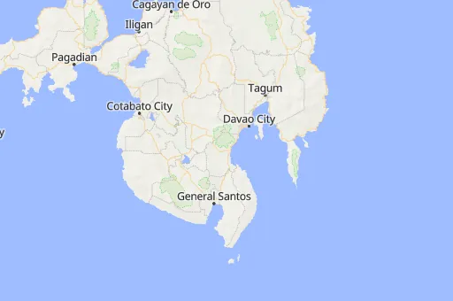 Map of Davao del Sur