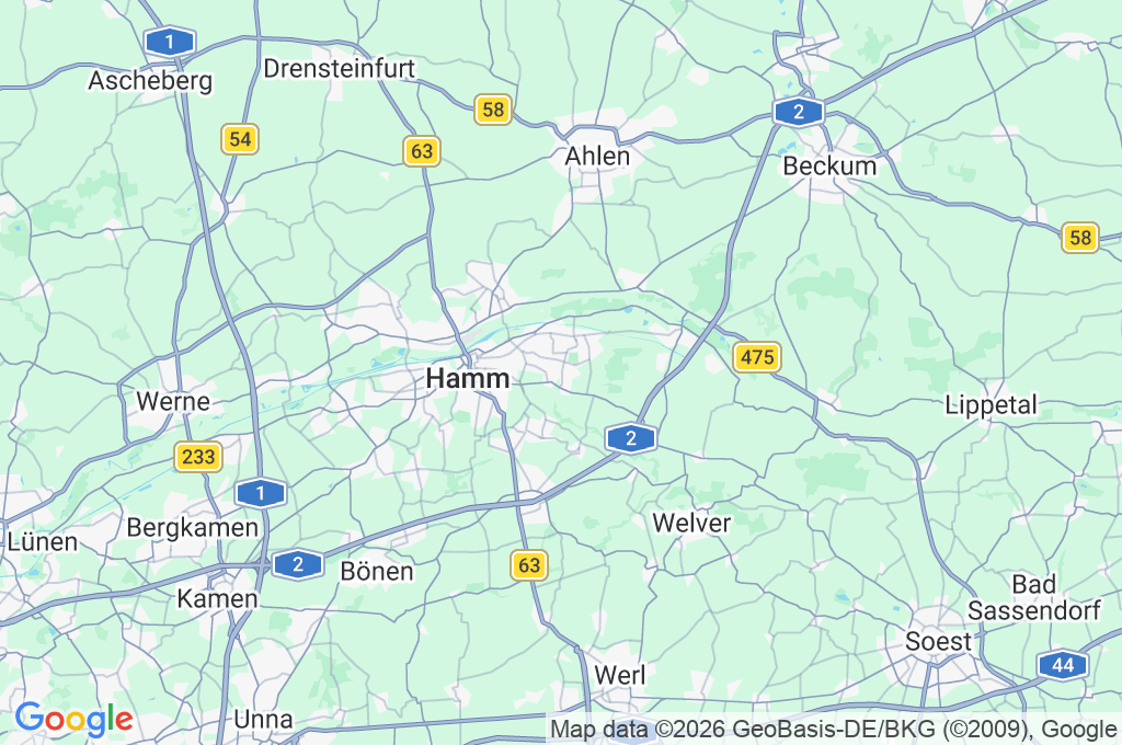 Hamm Area Map Hamm Area Map