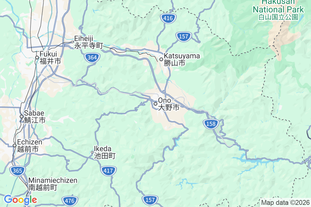 Ono Area Map Ono Area Map