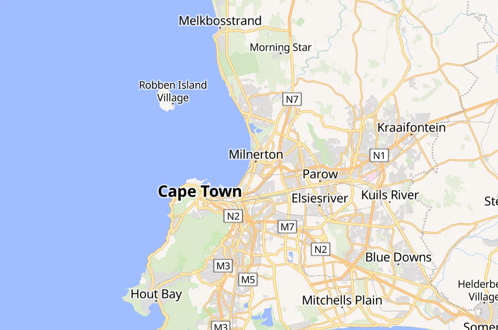 Milnerton Area Map Milnerton Area Map