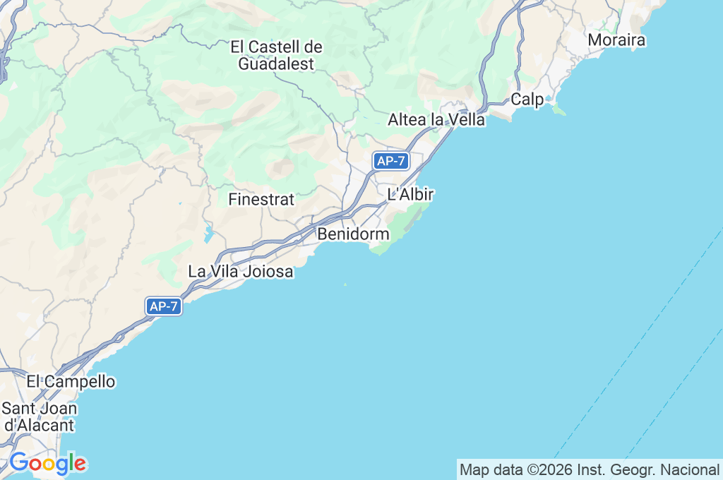 Levante Beach Area Map