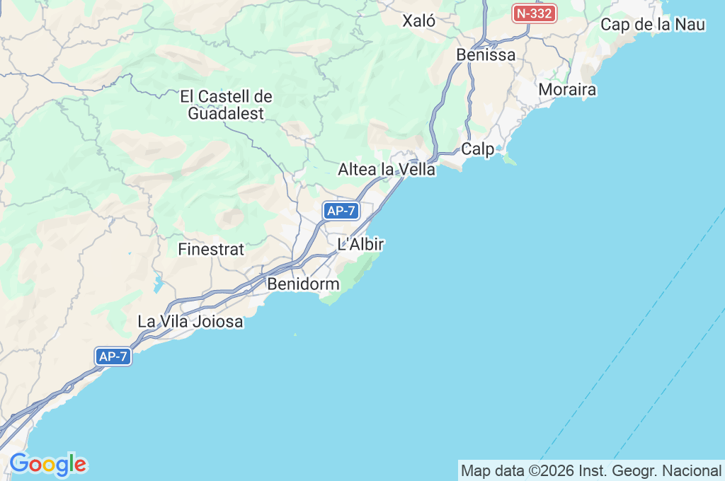 L'Albir Area Map L'Albir Area Map