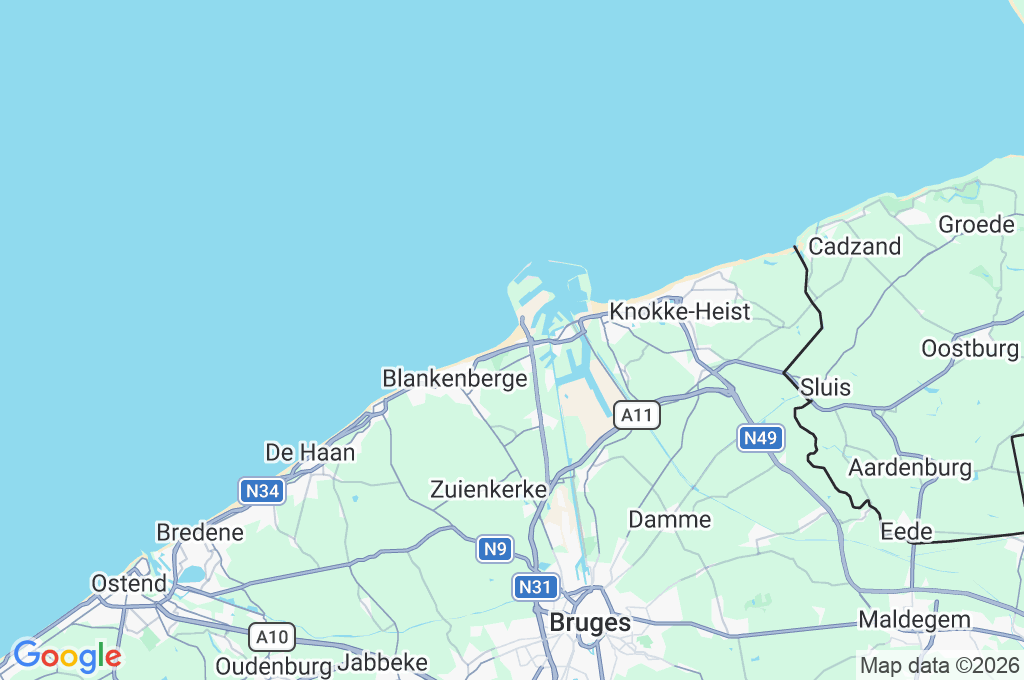 Zeebrugge Area Map