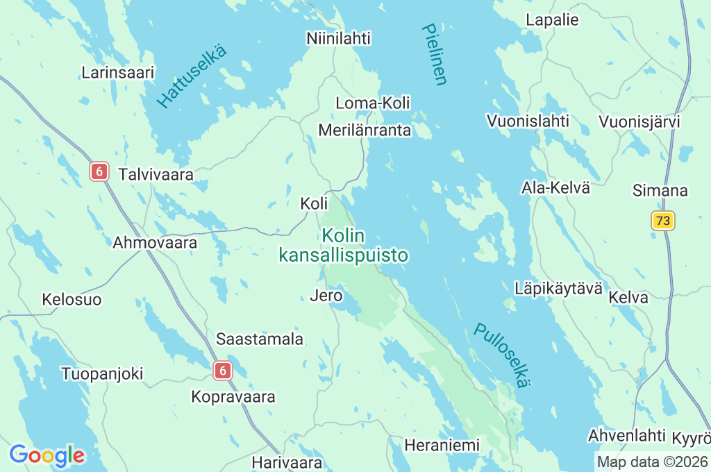 Ukko-Koli Area Map Ukko-Koli Area Map