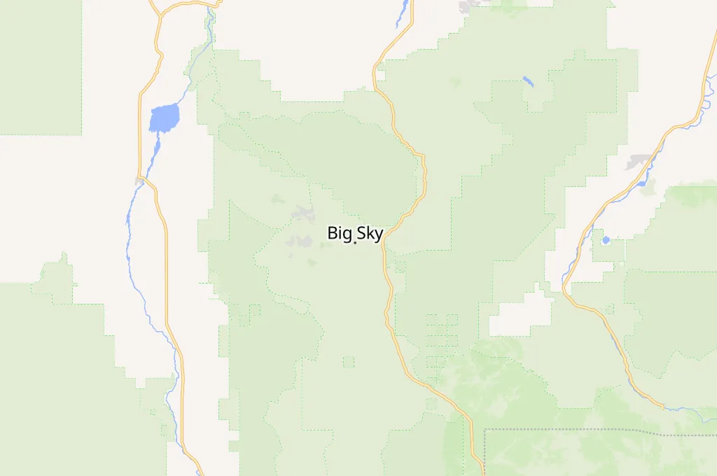 Big Sky Golf Course & Nordic Center Area Map Big Sky Golf Course & Nordic Center Area Map