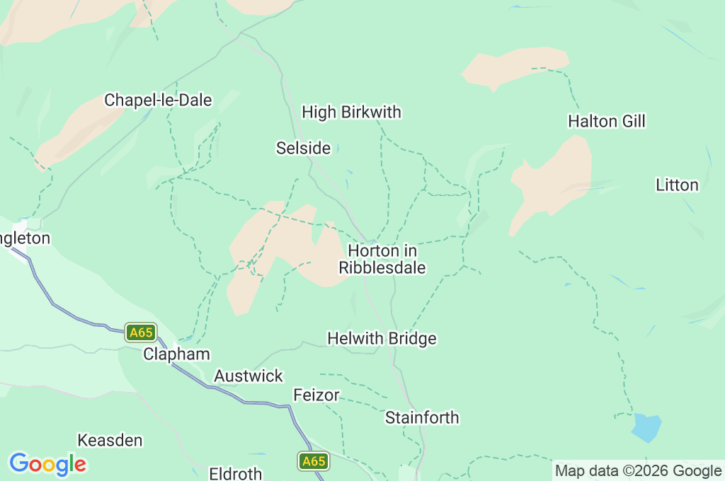 Horton in Ribblesdale Area Map