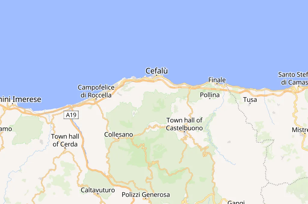 Gibilmanna Area Map