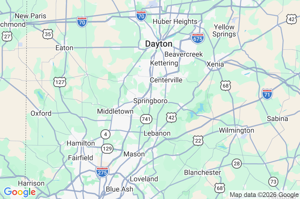 Springboro Area Map Springboro Area Map