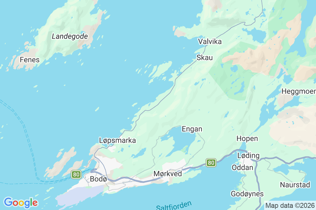 Salten Golf Club Area Map