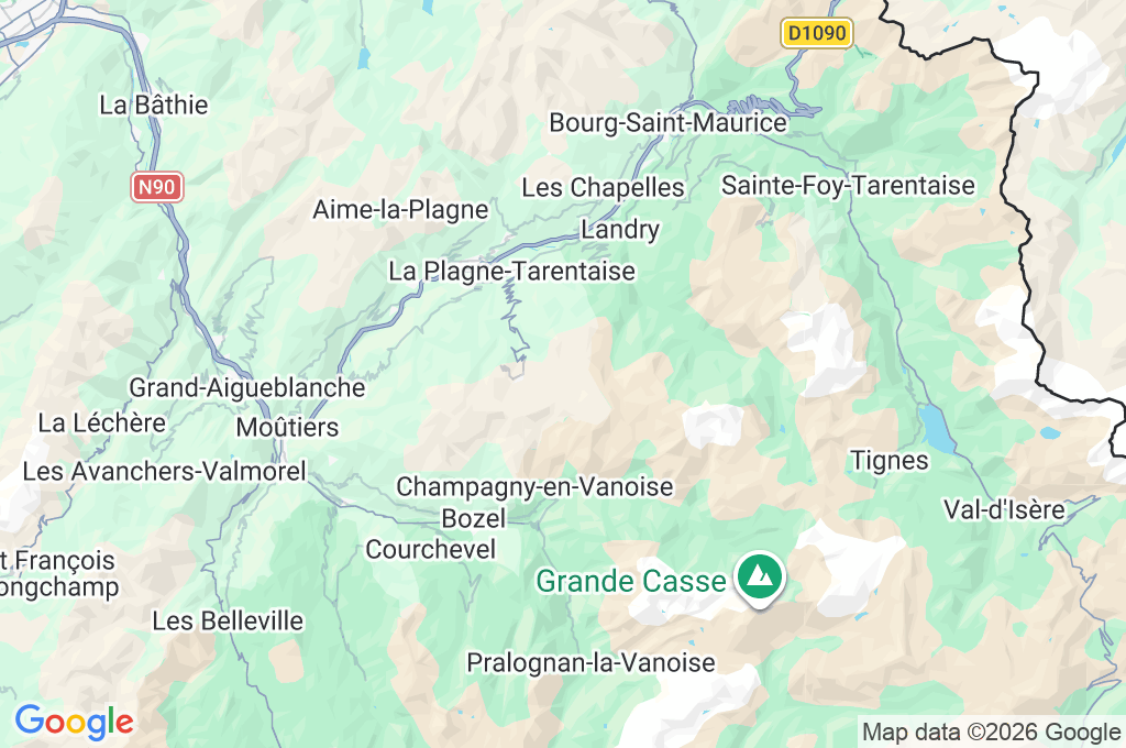 La Plagne Area Map