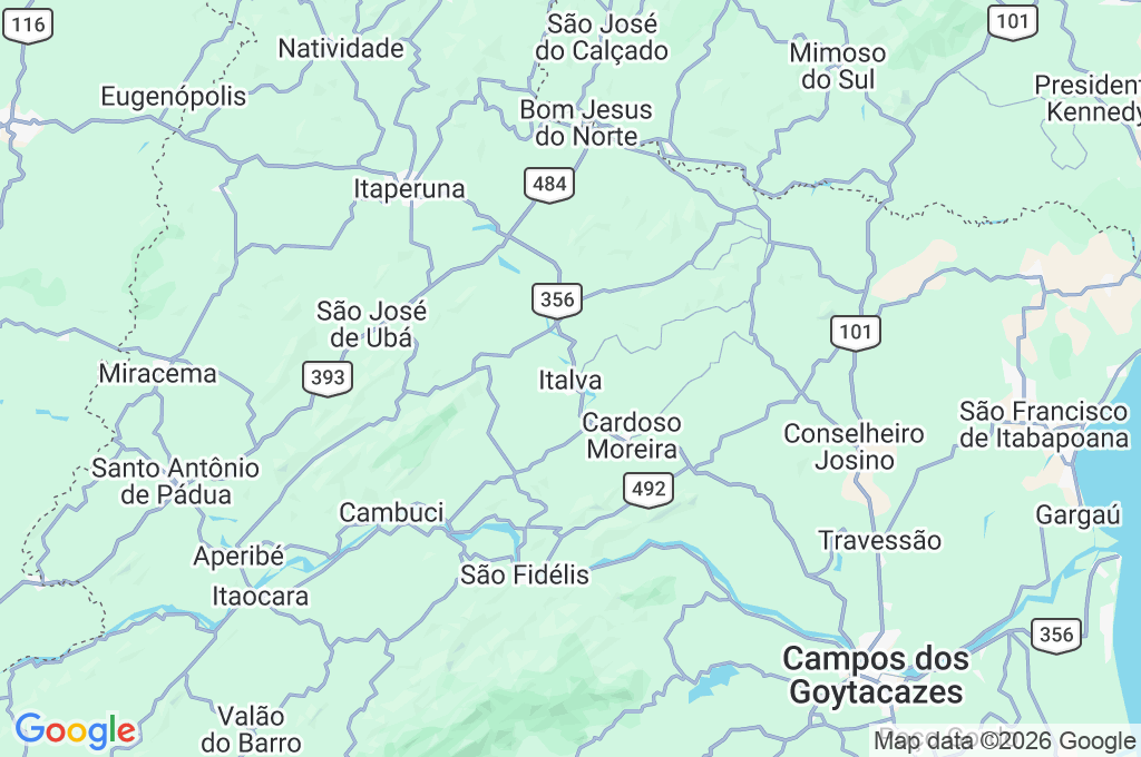 Italva Area Map Italva Area Map