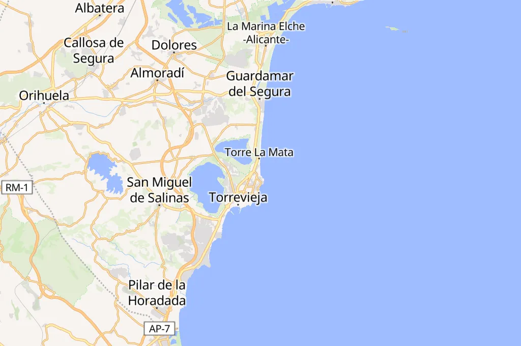 La Mata Beach Area Map La Mata Beach Area Map