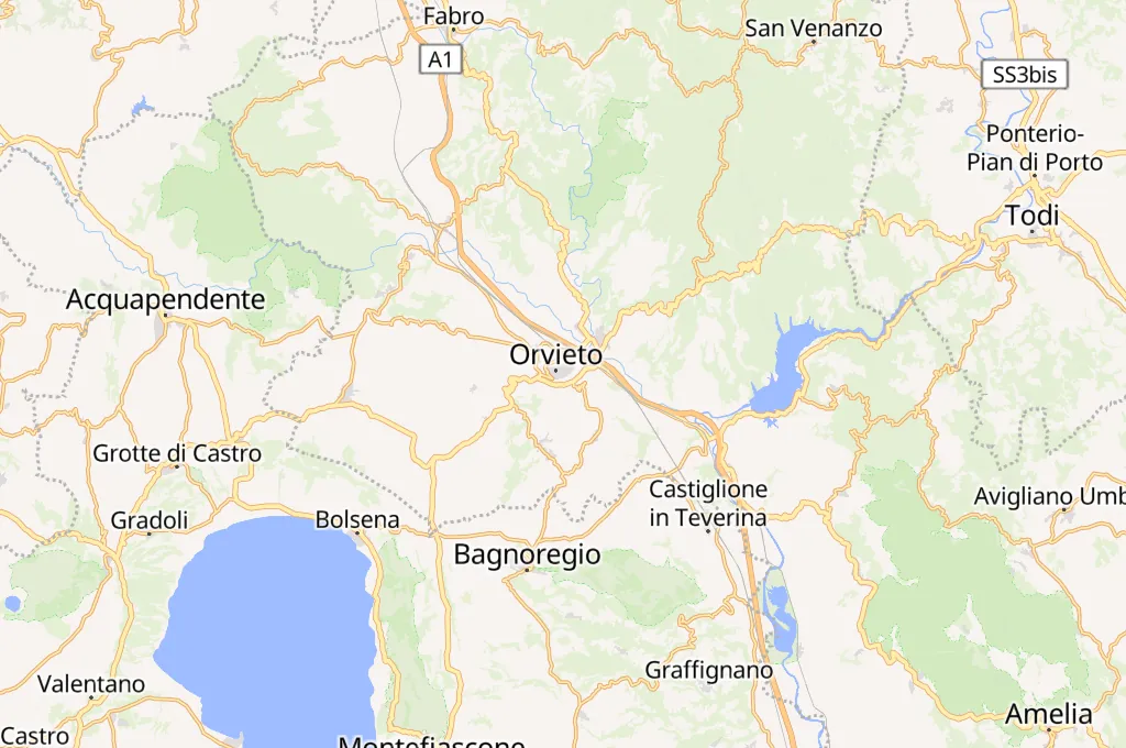Orvieto Area Map Orvieto Area Map