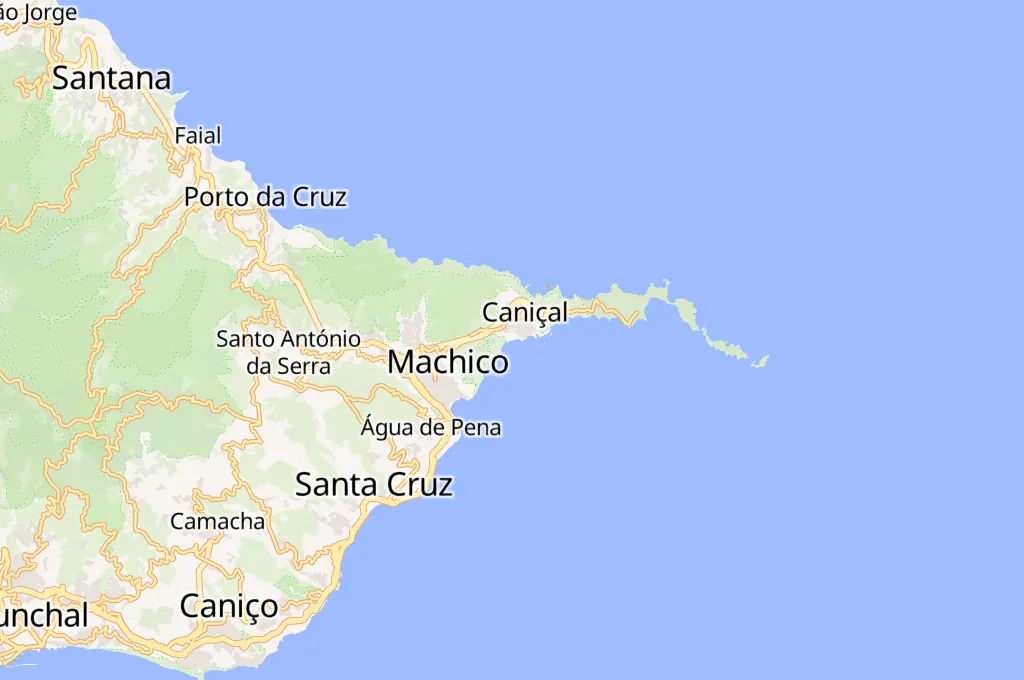 Praia da Ribeira de Natal Area Map