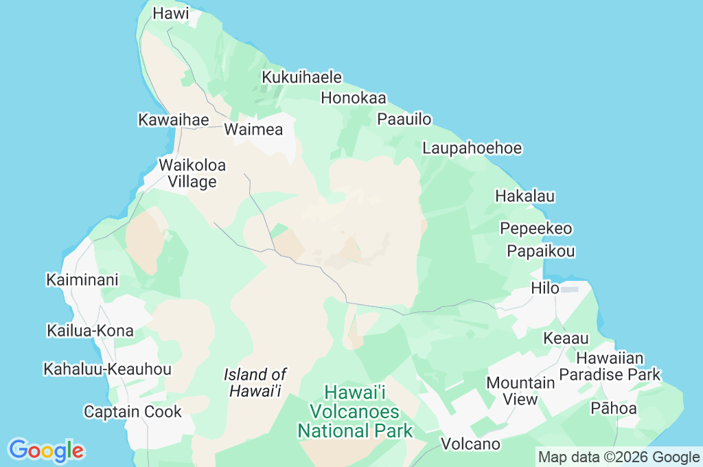 Mauna Kea Area Map