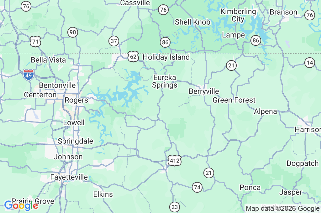 Turpentine Creek Wildlife Refuge Area Map
