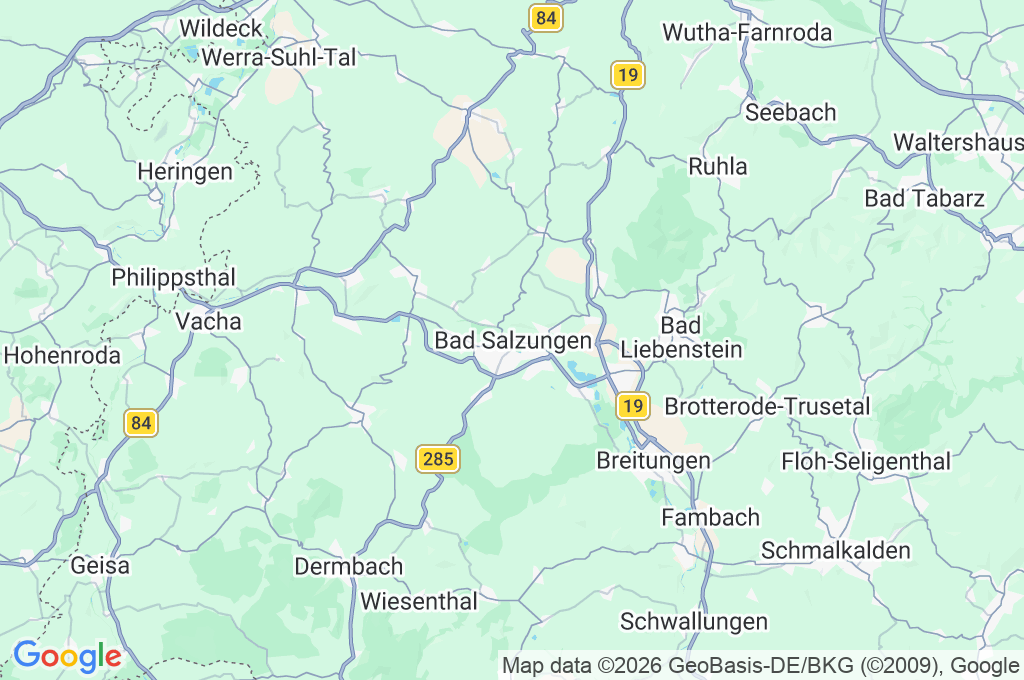 Bad Salzungen Area Map Bad Salzungen Area Map