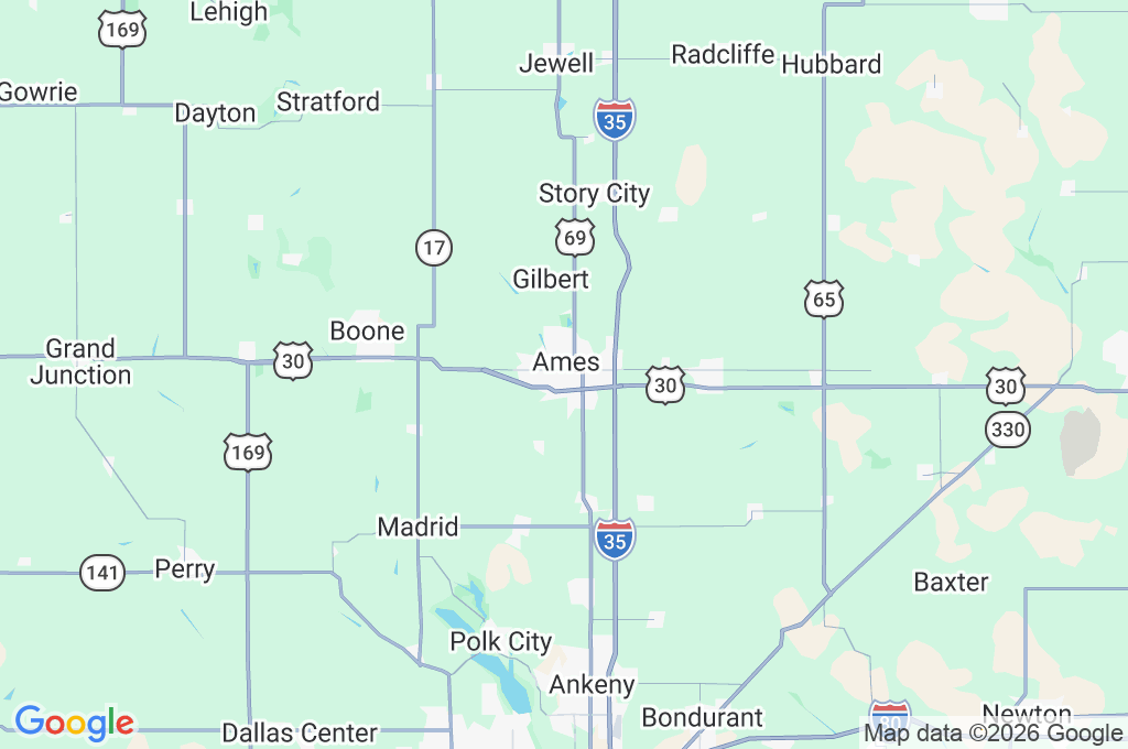 Iowa State University Area Map