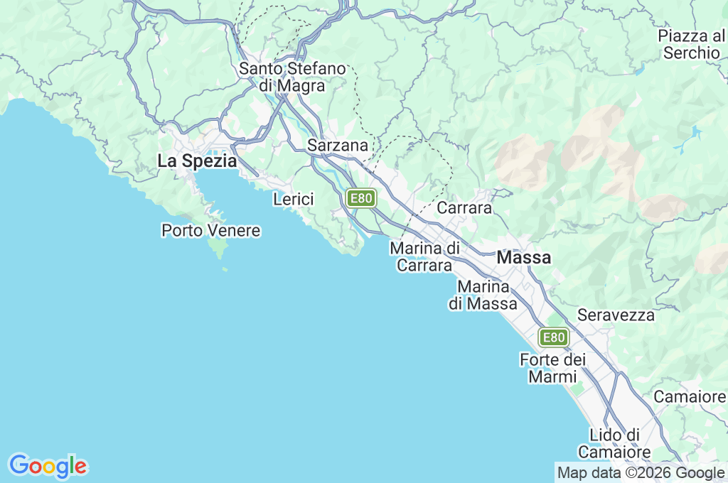 Bocca di Magra Area Map