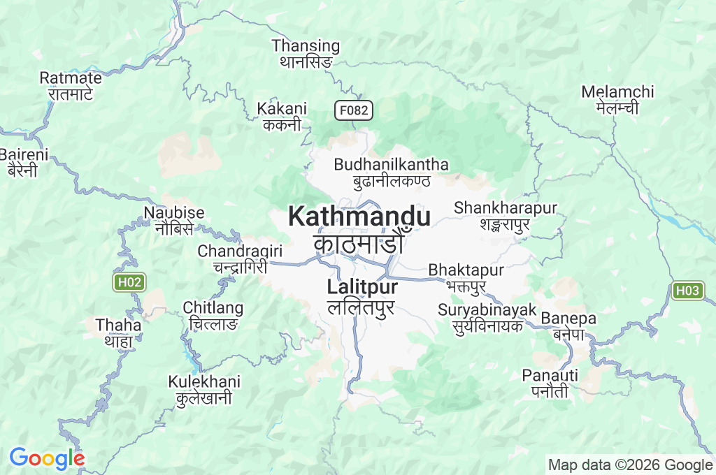 Kathmandu Area Map Kathmandu Area Map