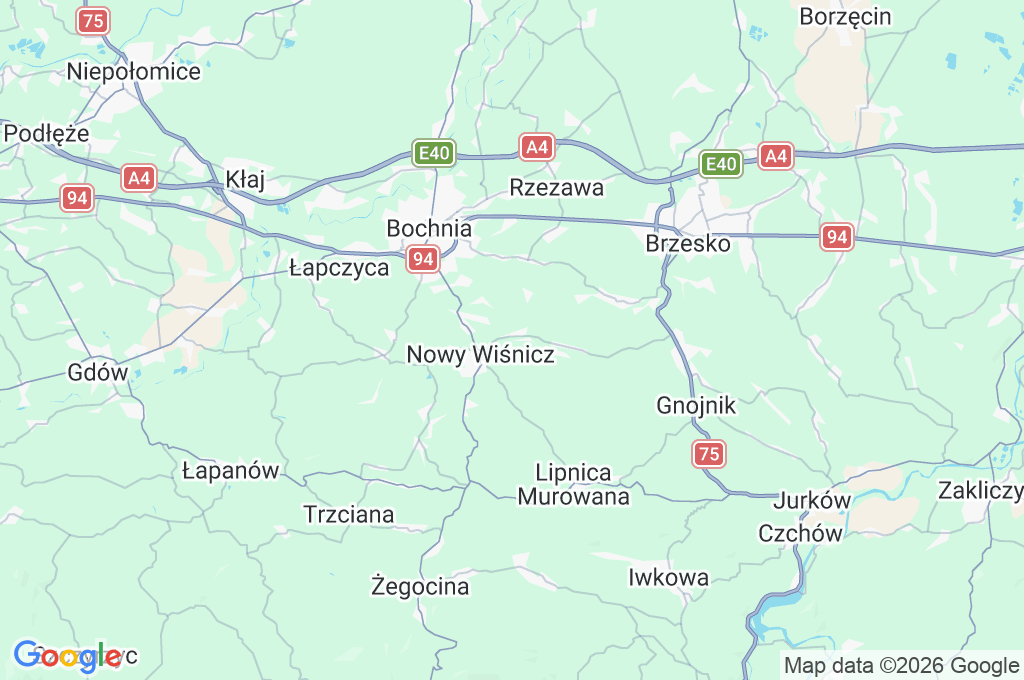 Stary Wiśnicz Area Map Stary Wiśnicz Area Map