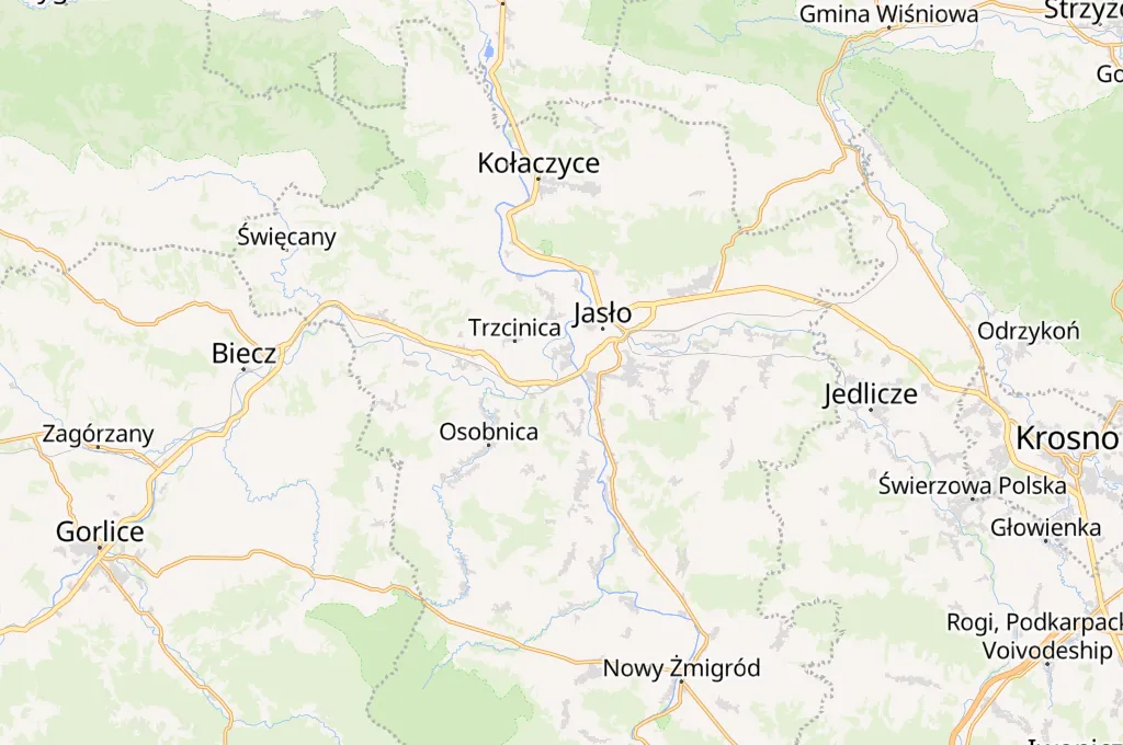 Jasło Area Map Jasło Area Map