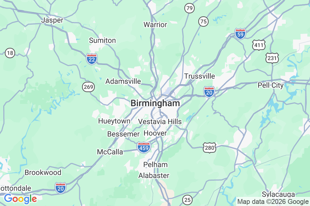 Birmingham Area Map Birmingham Area Map