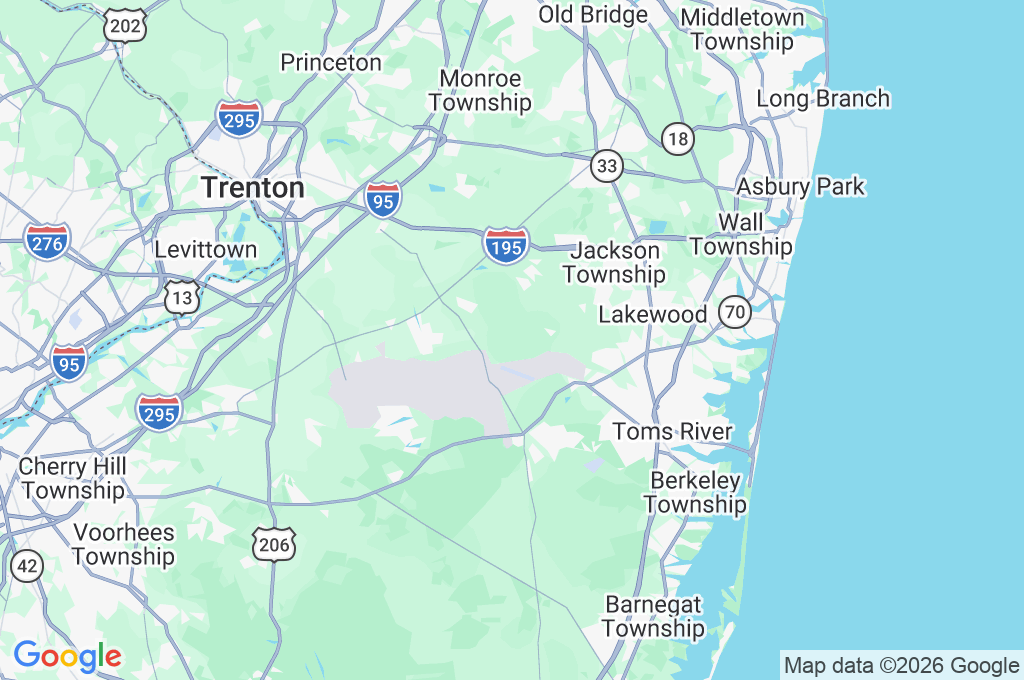 New Jersey Area Map