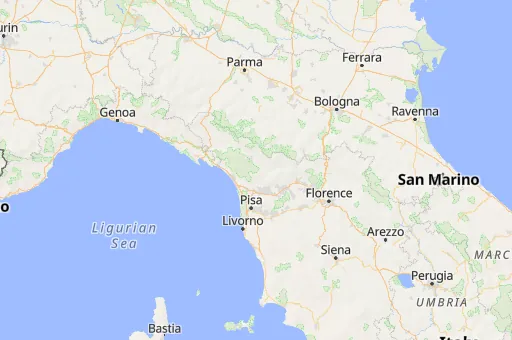 Map of Province of Lucca